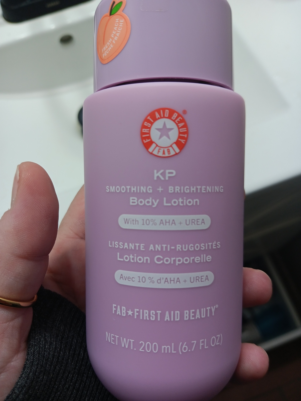 First Aid Beauty KP Smoothing + Brightening Body Lotion - Peach Scented